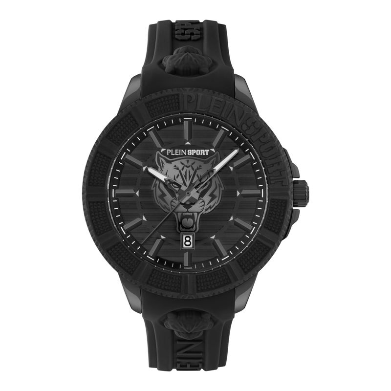 Plein Sport City Rush Silicone Watch Black Mens